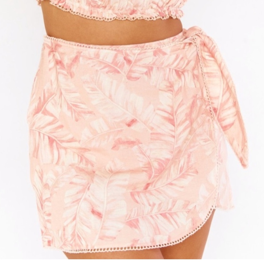 Show me your mumu linen wrap skirt
